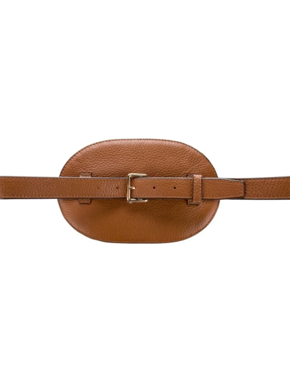 Tory Burch Cognac Leather Logo Belt Bag Waist Bag Adjustable Strap